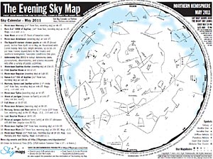 карта звездного неба (май)