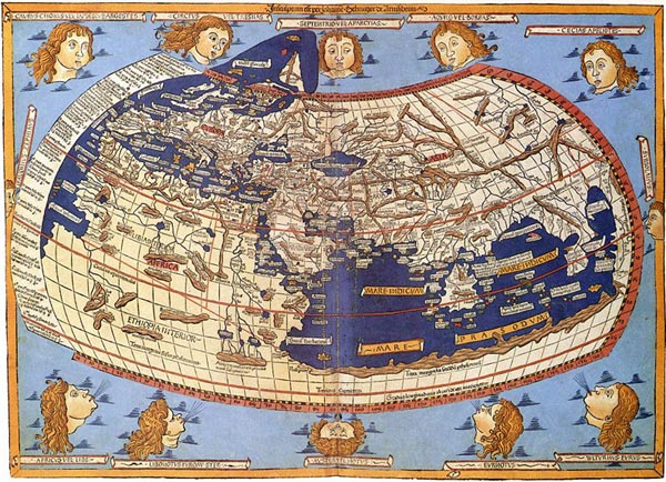 Woodcut of Ptolemy map by Johane Schnitzer(Ulm: Leinhart Holle, 1482)